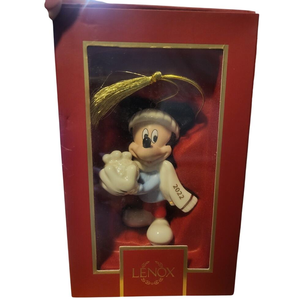 Copied - Lenox Mickey Mouse Christmas Ornament Snow Games New 2022 893707 Disney
